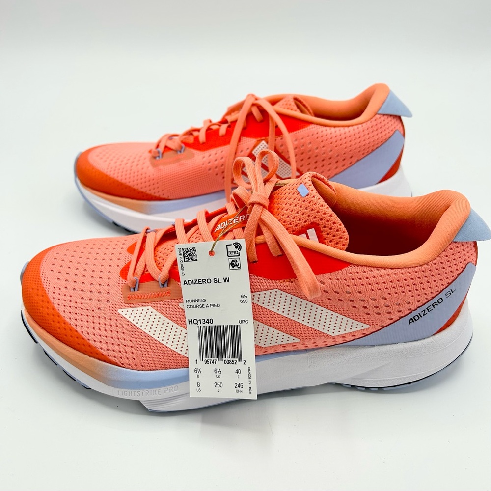 Adidas Adizero SL Women's Running Shoes Jogging Walking Shoes Peach HQ1340 Sz 8